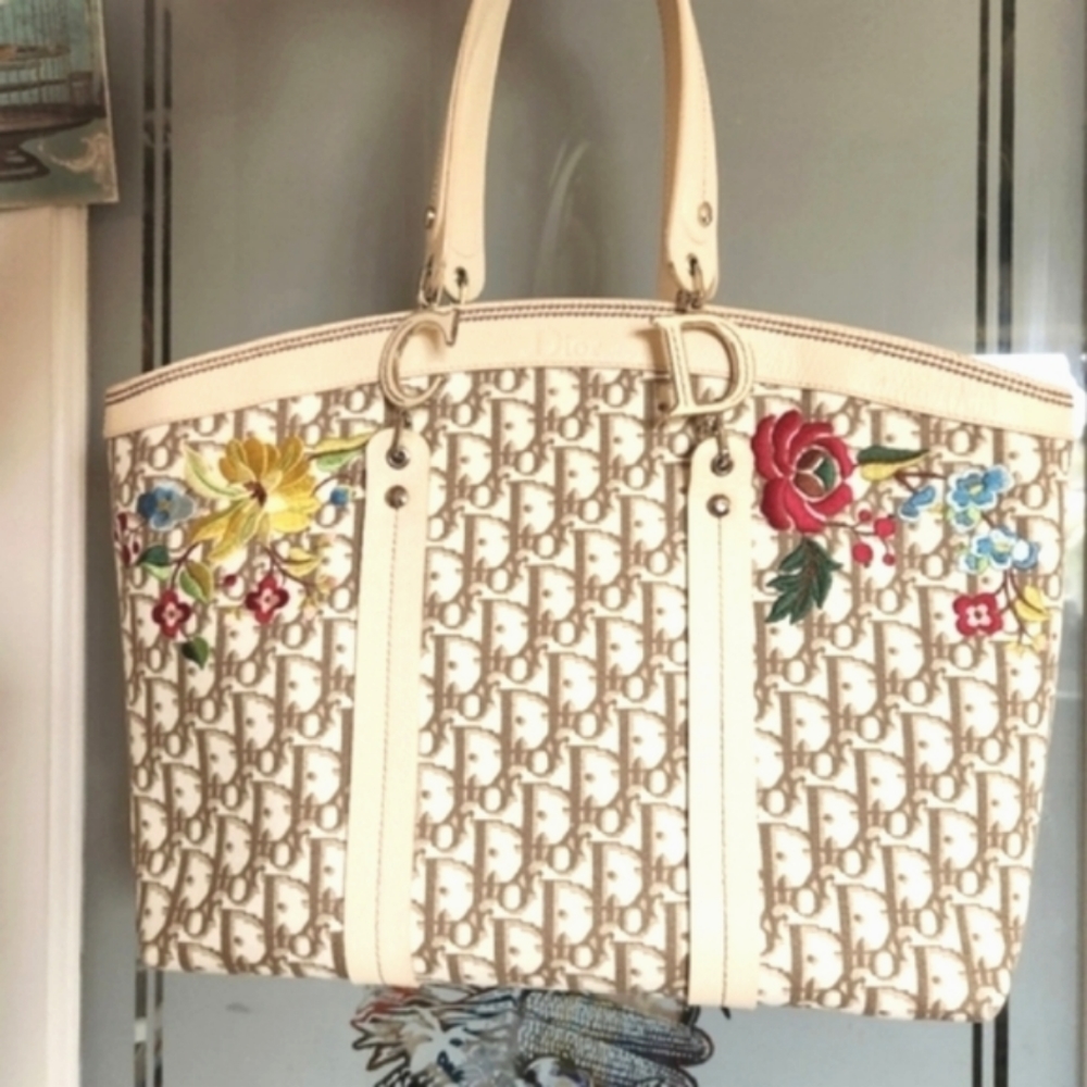 CHRISTIAN DIOR Y2K Brown Canvas Diorissmo Embroidery John Galliano Ltd Ed Purse - Picture 8 of 16